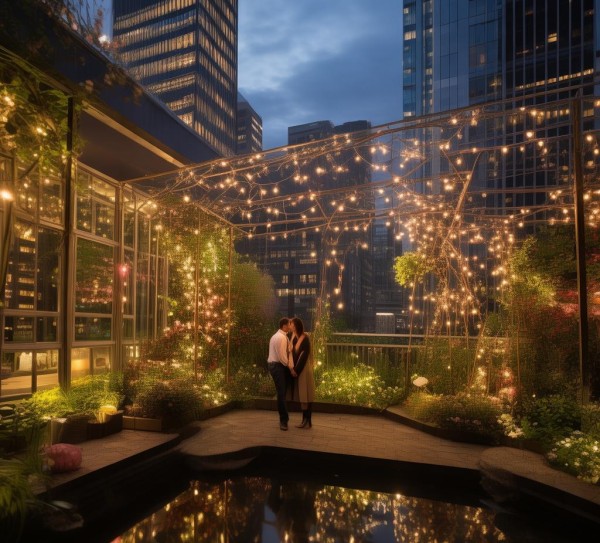 商务区中的浪漫约会空间，探索商业区的浪漫气息
